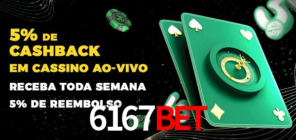 Promoções do cassino ao Vivo 6167Bet